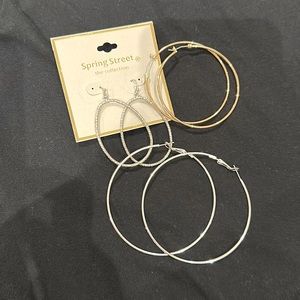 Set of 3 hypoallergenic nickel free earrings